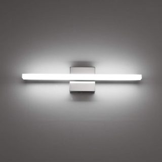 Combuh Modern Bathroom Light Fixtures Over Mirror 16 Inch IP44 9W Chrome Vanity Light Bar for Bathroom Wall Light Fixtures Cool White 6000K